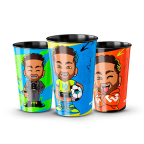 Copos Colecionáveis Neymar Jr - Kit 4 com 3 Unidades