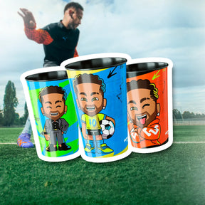Copos Colecionáveis Neymar Jr - Kit 4 com 3 Unidades